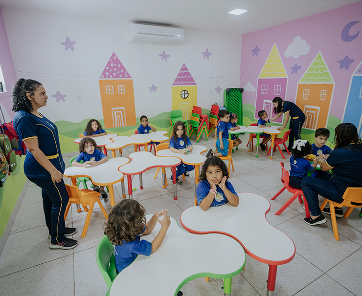 Sala de aula da melhor Escola Particular em Valentina, Gramame e Região.