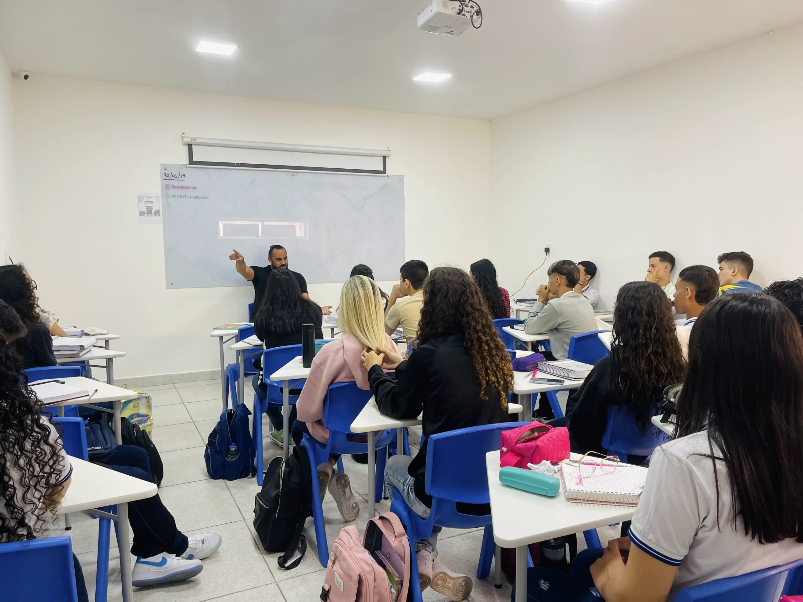 Aula do pré-vestibular do INA